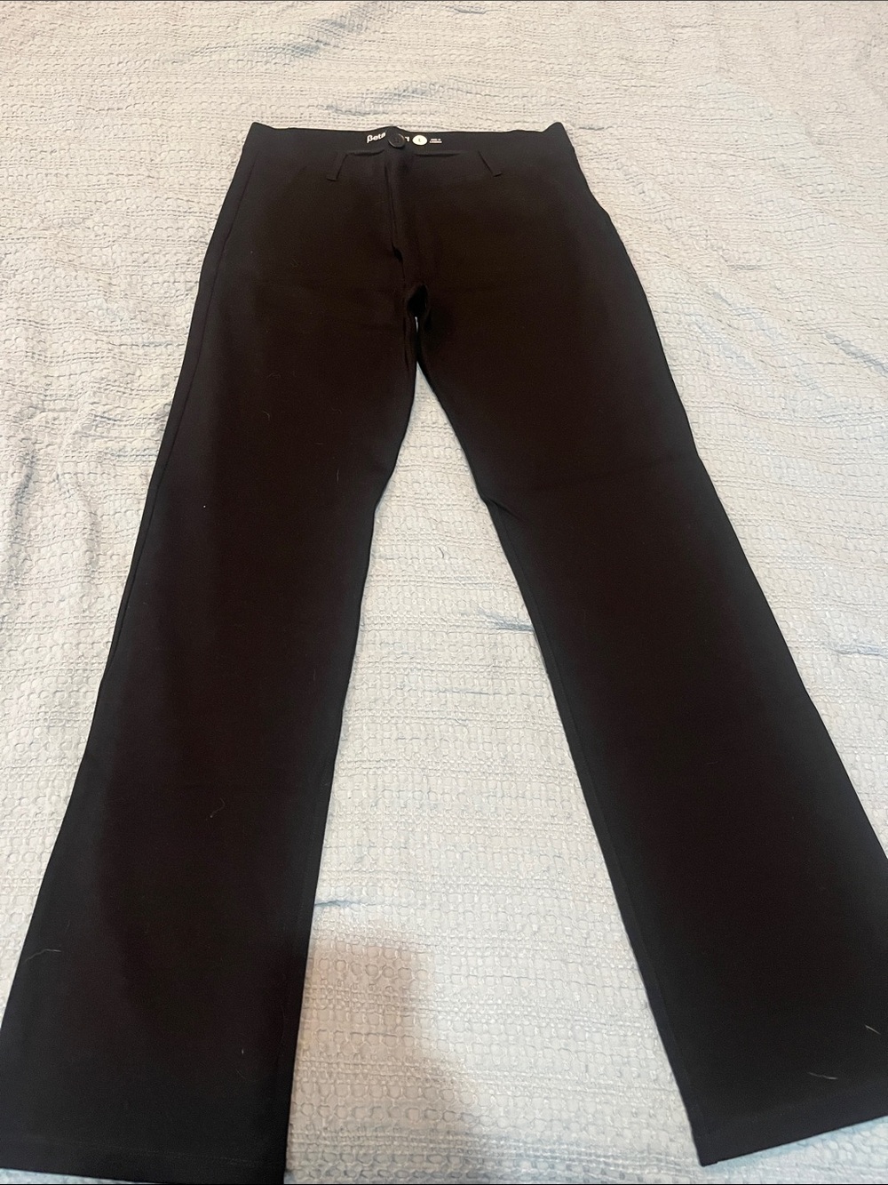 Betabrand Black Button-Front Pants